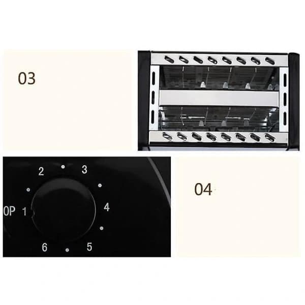 2-Slice Toaster Bh 002 Multifunctional Automatic Toaster Household Appliances Black
