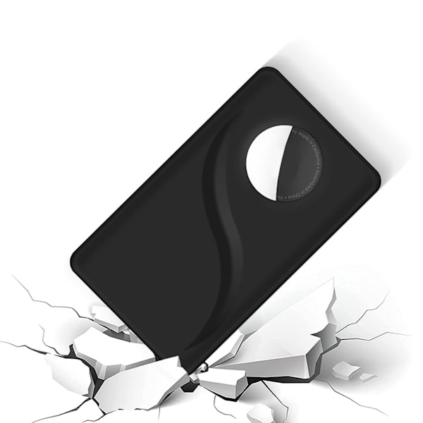 1 kpl aitoa nahkakoteloa AirTag Wallet Card -kortille, musta