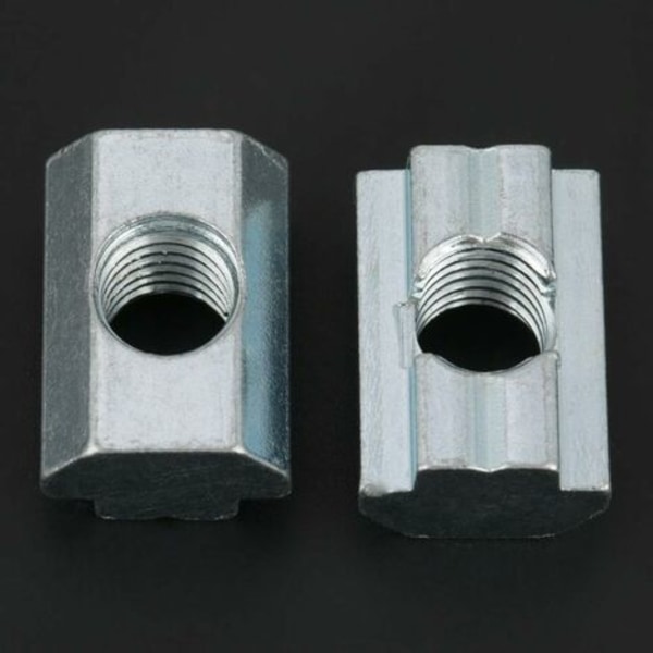 TS-20st Standard glidmutter Galvaniserad kolstål T-spårsmutter för aluminiumprofiltillbehör (T Nut Typ 40 M8)