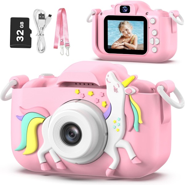 Barnkamera Leksaker för 3-8 år gamla flickor och pojkar, Barn Digital Video Videokamera Kamera