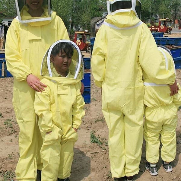 Beekeeper Suit with Sheepskin Gloves, Durable Protective Gear (Quality Material)