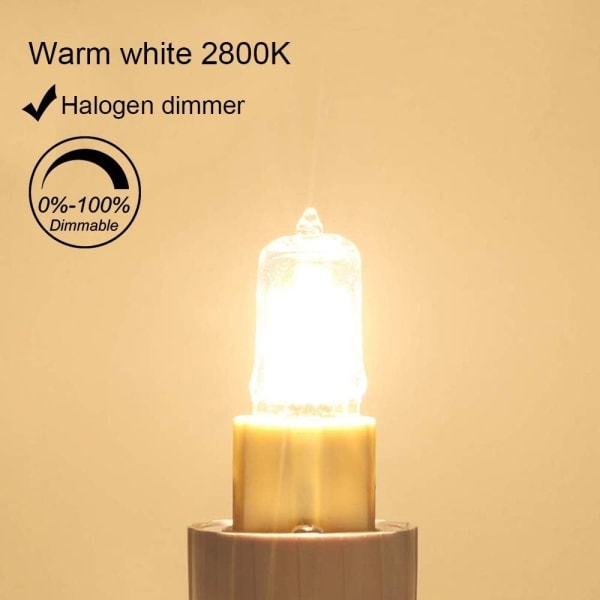G9-pære 33W Dæmpbar varm hvid, G9-halogen til ovn 10 stk. - Perfet