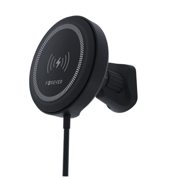 TS-Forever Magnetisk Bilhållare med Trådlös Laddning Qi2 15W - Svart