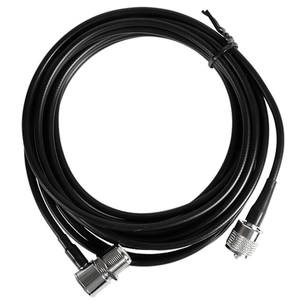 Rg58 Rg-58 50 Ohm Bilantenn Koaksialkabel 5 Meter Uhf Hona Til Uhf Hane (sort)
