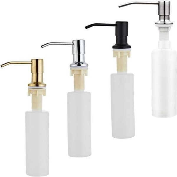 Luksus sæbedispenser 300ml - indbygget sæbepumpe - sølv