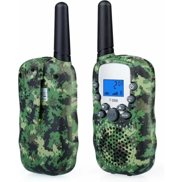 Camouflage Walkie Talkie - Lang rækkevidde 3 km, 2 stk.