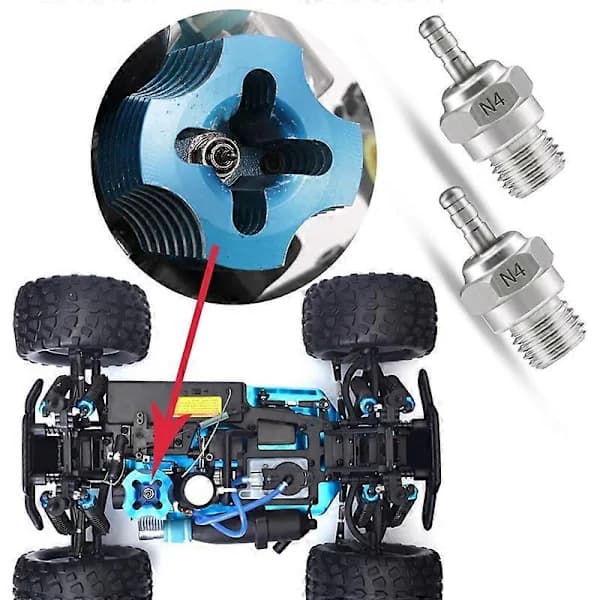 5 st Glödstift N4 Nitro Motor OS för HSP HPI Redcat 1/8 1/10 RC Bil