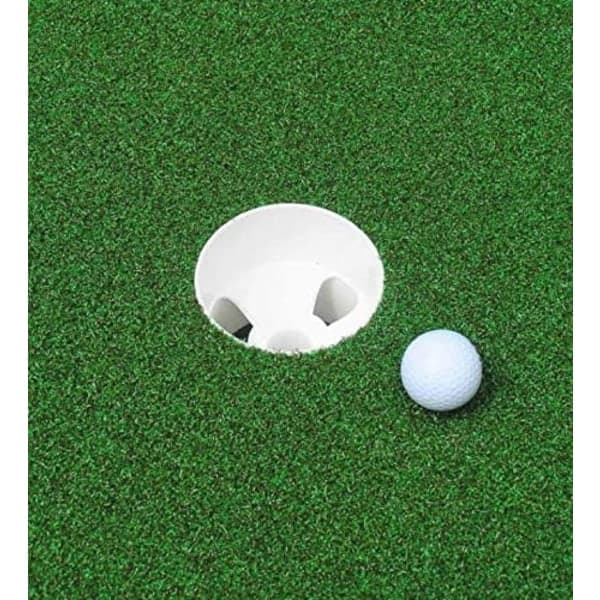 Golfhul Putting Cups - Sæt med 2, ABS elfenben, størrelse 4\" dyb, hulstørrelse 17mm