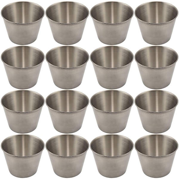 24-pack rostfria kryddburkar, kommersiella dippsåsburkar, ramekin kryddburkar P-Perfet