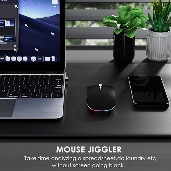 TS-Mouse Jiggler Anti-hvilemodus Auto-flytt markør Virtuell Trådløs Bluetooth-mus Forhindre datamaskinlås