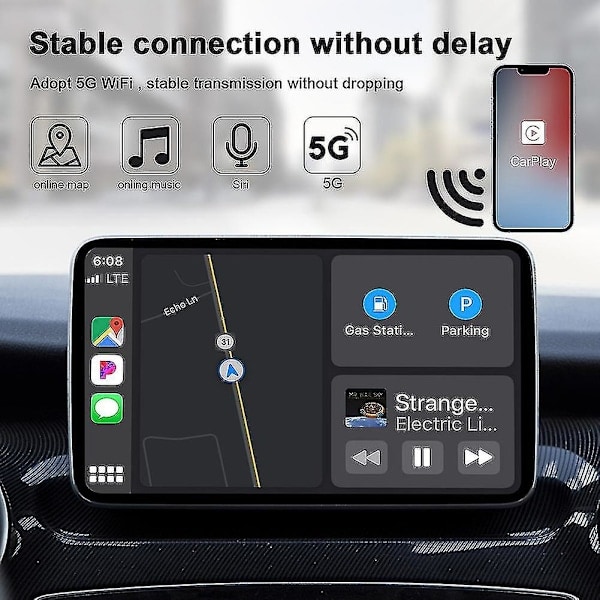 Langaton Carplay -sovitin Androidille tai Applelle, langaton autoadapteri, Apple langaton Carplay -dongle, Plus