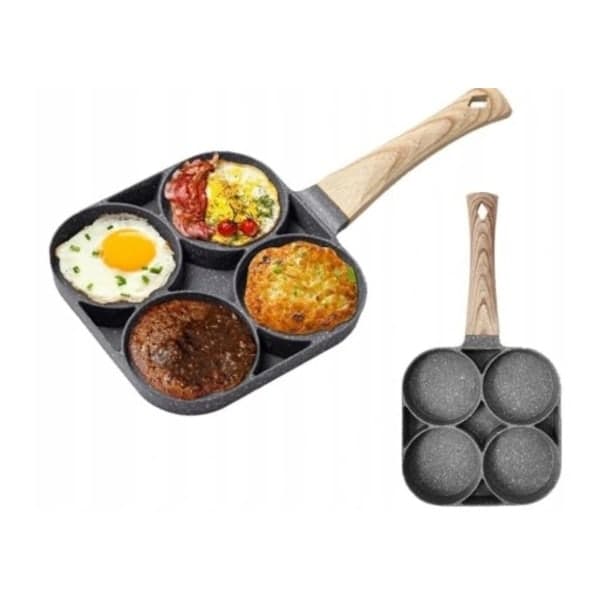 Stekepanne for pannekaker, egg, pannekaker, pannekaker, 4 rom