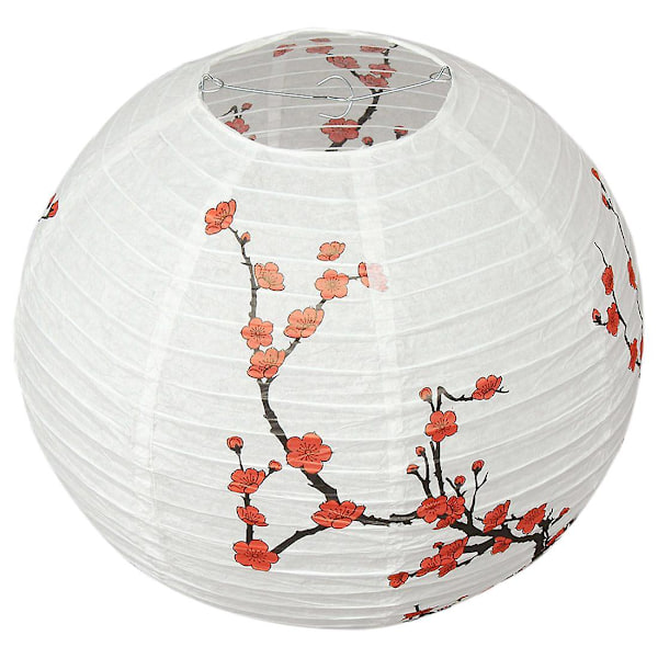 TS-30cm Lampeskærm Papirlanterne Orientalsk Stil Lysdekoration Blommeblomst