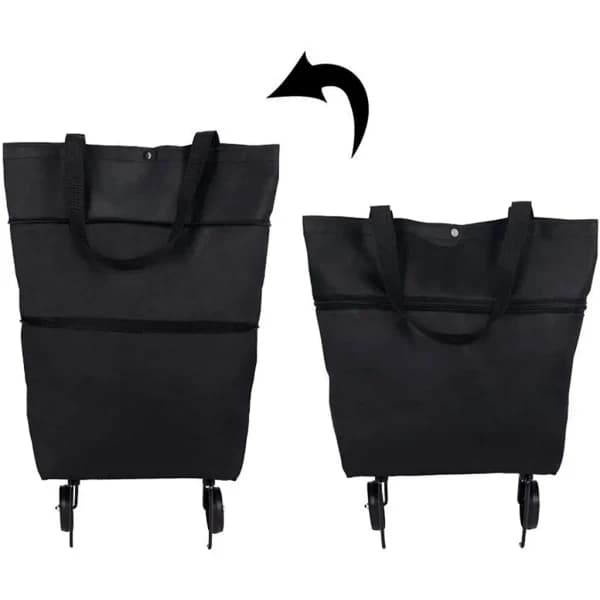 1 sammenleggbar handlevogn - sammenleggbar handleveske med-FA11-