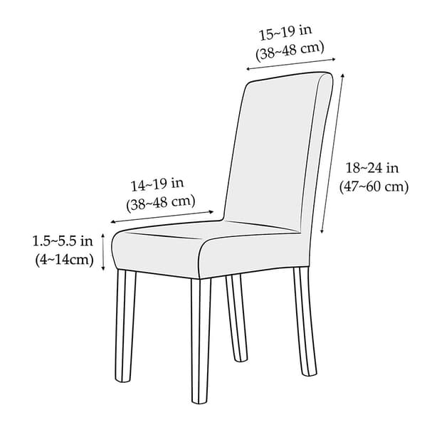 Chair Covers 4 Pieces, Stretch Dining Chair Protector Washed Modern