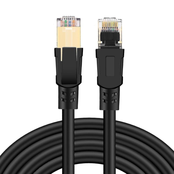 Cat 8 Ethernet-kabel höghastighets 40gbps 2000mhz Sftp Internet Network Lan Wire-kablar（1st-svarta）