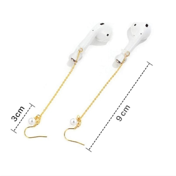 2 Par Mode Anti-tabte Øreringe Telefontilbehør Øreringe til Airpods, Dame Temperament Øreringe - Perfet