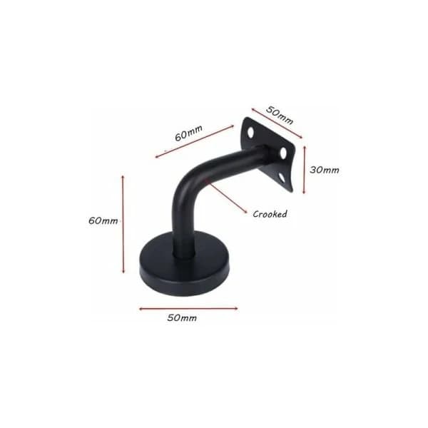 Ledstångsfästen, 4 st. Rostfritt Stål Ledstångsfäste för Loft Interiör Vägg Ledstång Hallfäste Trappräcke (60mm x 60mm)