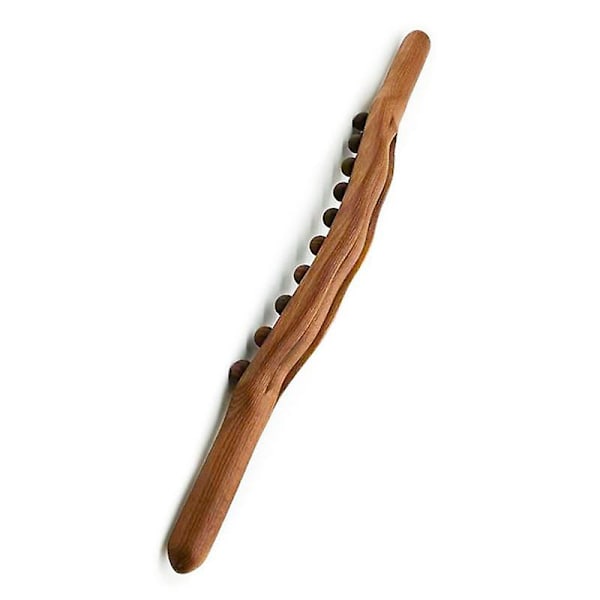 TS-20 Pärlor Guasha Skrapsticka Trä Massageverktyg Lindra Ömma Muskler Kropps Meridianstav För Rygg