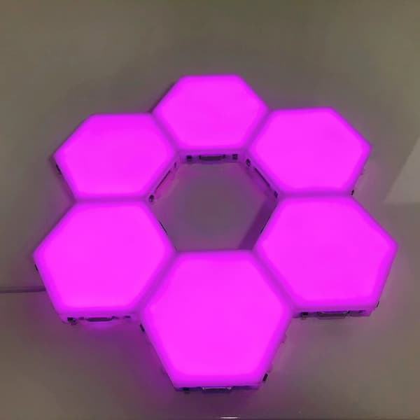 LED Wall Lamp Hexagon / Honeycomb / antum with remote control - 6 modules