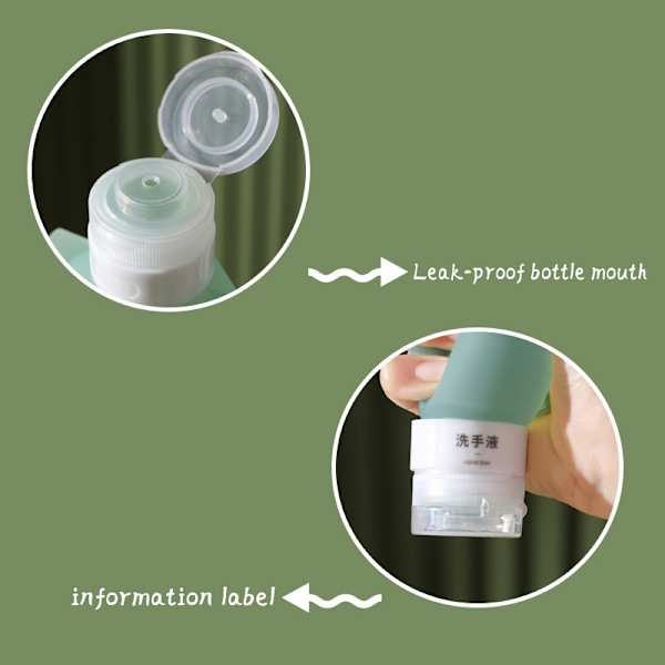 3 stk Reiseflaskesett 90ml tom farget plastflaske