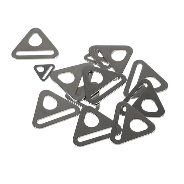 10pcs Adjustable Triangle with Bar Swivel Clip D Dee Ring Buckle Cast 15mm