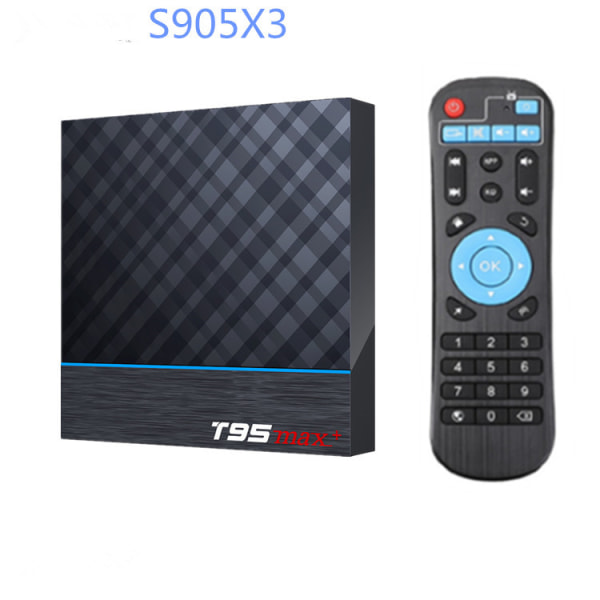 T95 MAX+ S905X3 set top box 4GB/64GB Android 9.0 Dual WIFI+BT 8k HD nätverksspel TV BOX EU 4GB 32GB dual band