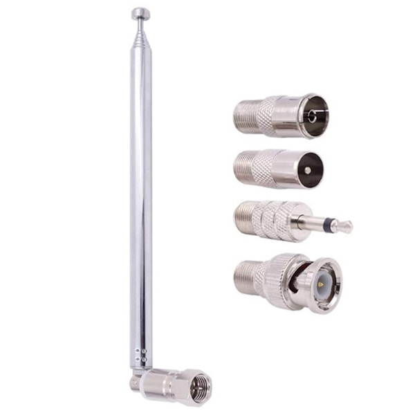 5 stk. Antenner 75 Ohm Teleskopisk Radioantenne F-stik han