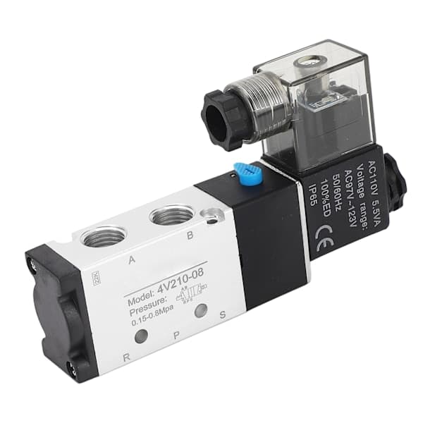 4V210‑08 Elektrisk Magnetventil 2 Positioner 5 Vejs Cylinderstyring Reverseringsventil Pneumatisk Luftventil AC110V