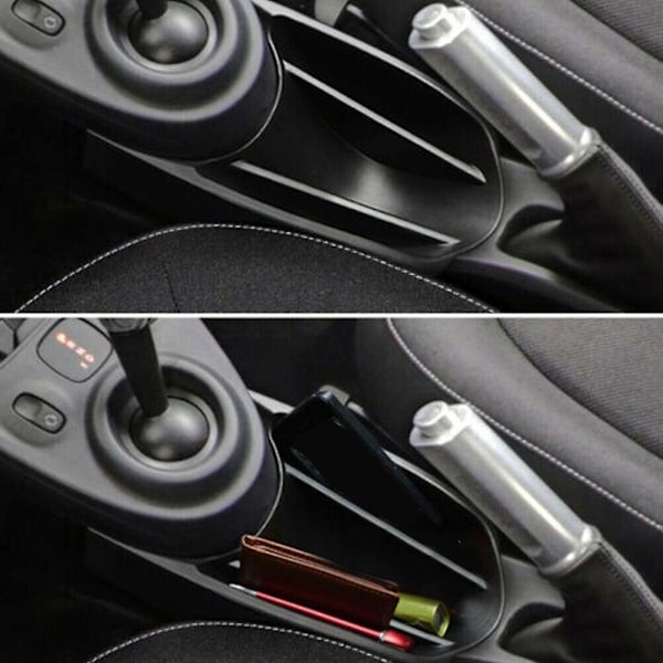 TS-Auton Keskikonsolin Käsinojan Säilytyslaatikko ABS Musta Smart 453 Fortwo 2015-2019 Lisävaruste