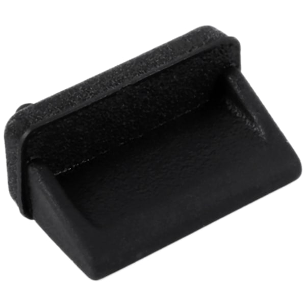 TS-10 st Silikon USB Port Plugg Skyddskåpa Svart