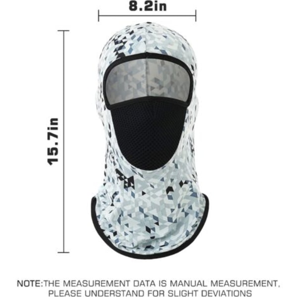 Balaclava Rideansigtsmaske - UV-beskyttende, kølende halsedisse med ærmer i is-silke til mænd/kvinder