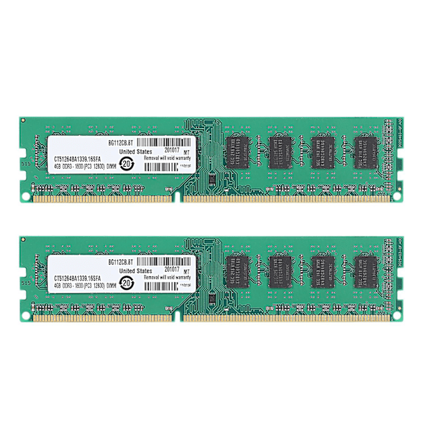TS-2x Ddr3 4gb Hukommelse Ram Pc3-12800 1.5v 1600mhz 240 Pin Desktop Hukommelse Dimm Ubufferet Og Ikke-ecc Fo