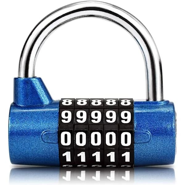 5-Digit Combination Padlock Resettable For School, Toolbox