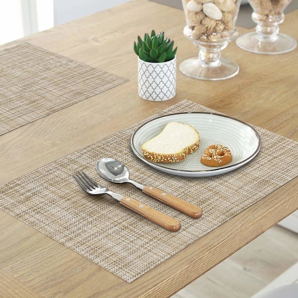 PVC-tabletit, 4 kpl Liukumattomat Lämmönkestävät Tabletit, Pestävät Vinyylitabletit, 4 kpl:n setti