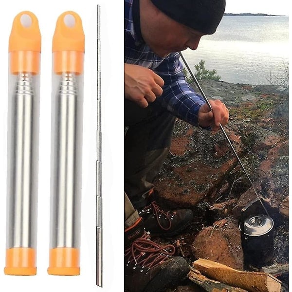 2 st Eldblåsare Rör Justerbara Flexibla Rostfria Stål Eldblåsbälgar Manuell Blåsning Rör Blås Eld Rör För Utomhus PicknickBY