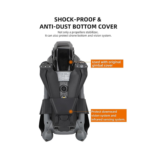 TS-For Air 3-bundle Propelbladholder Tilbehør Chassis Bærbar Multi-Beskyttelsesdæksel, sort