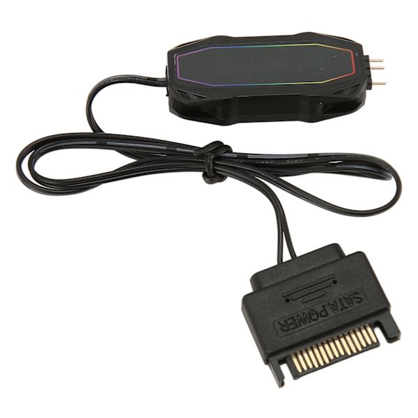 ARGB Controller 5V 3Pin SATA Power Selvjusterende hastighed Lysstyrke Mini ARGB PC Fans Controller