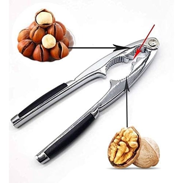 Nutcracker for All Nuts, Walnut Cracker Heavy Duty Shell Cracker Seafood Pecan Walnut Opener Tool with Non-Slip Handle