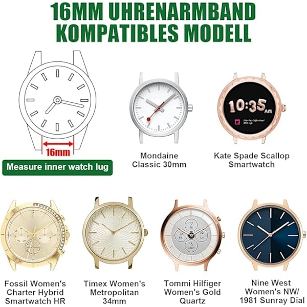Nylonklockarmbånd, 2-pakks hurtigutløsningsarmbånd, 16 mm, 18 mm, 20 mm, nylonerstatningsreim for menn og kvinner, flerfarget