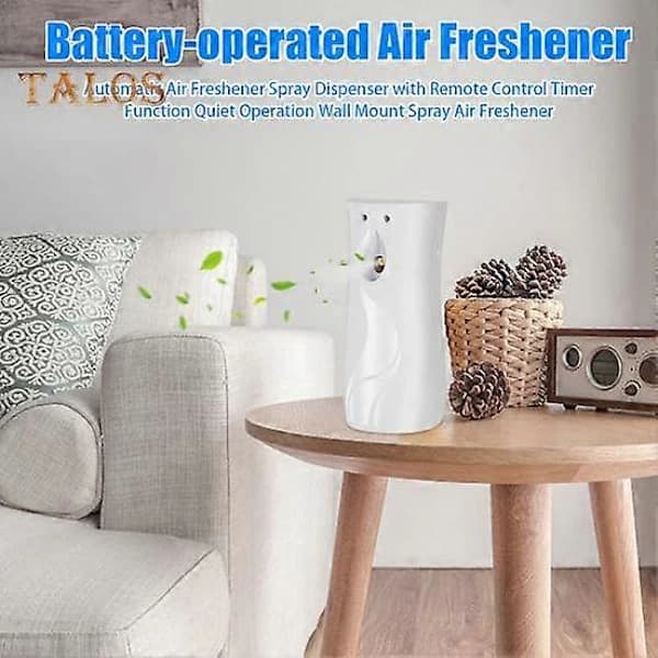 Automatic Air Freshener Spray Dispenser with Remote Control Timer Function Silent Operation Wall Mounted Spray Air Freshener brown brown