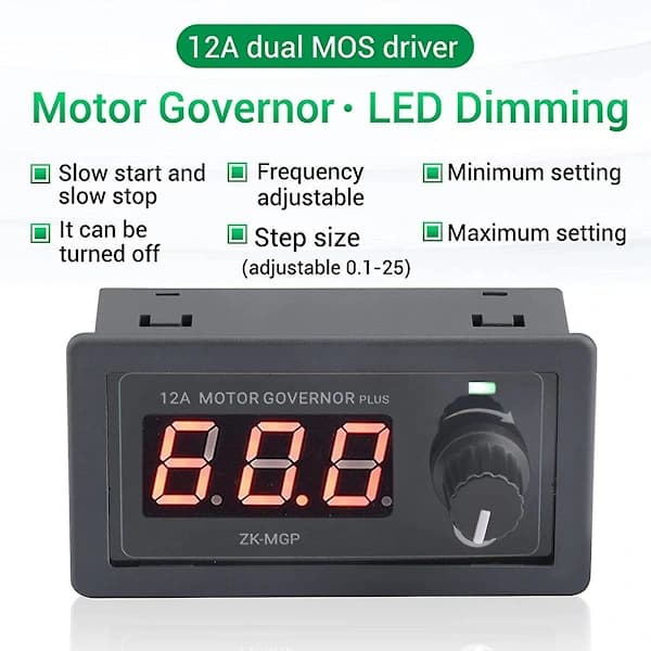 PWM-motorhastighetsregulator Justerbar hastighetskontroller DC 5V-30V 12A 360W Motorstyring med doble M