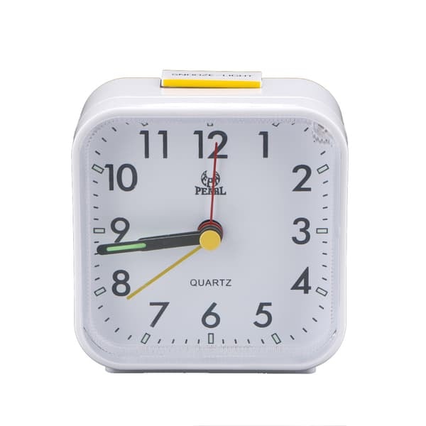 TS-Silent Analog Alarm Clock - White