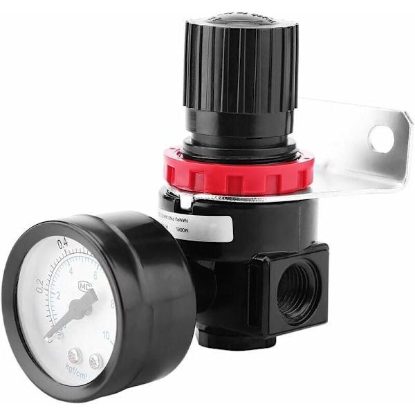 1 st AR2000 G1/4 Lufttrycksregulator Pneumatisk Kontrollkompressor med Mätare