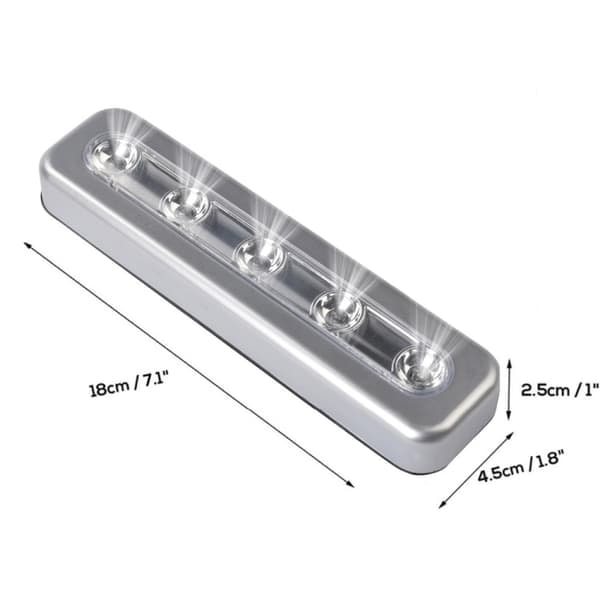 TS-Sort spotlight med 5 LED-pærer og touchfunktion