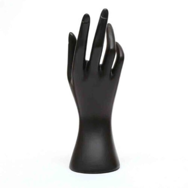 Skyltedukke Hånd Finger Smykker Handske Ring Display Stand Holder - Perfekt sort
