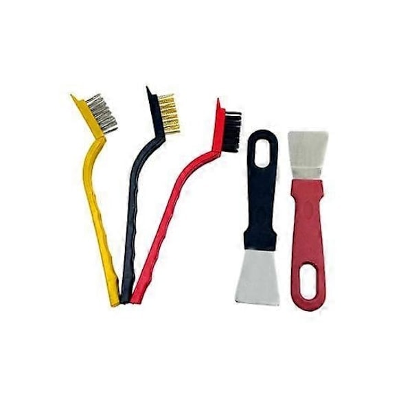 1 Set Stålborste Ugnsskrapa Set Repskydd Halkfritt Handtag Slät Rostfritt Stål - Perfekt