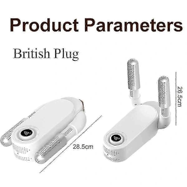 Boksehandsketørrer, Skotørrer, Støvletørrer & Støvlevarmer med Intelligent Timer, Foldbart Design & Hurtigtørrende Elektrisk Punchinghandsketørrer, Effekt
