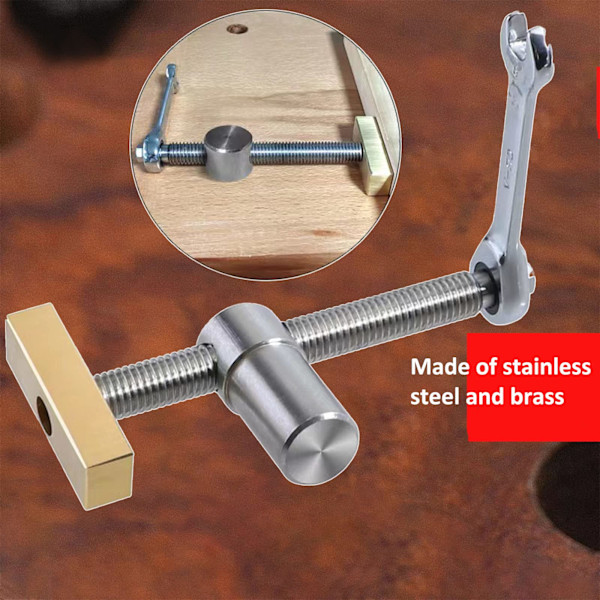 2 stk. Hurtigspenningsklemmer for arbeidsbenk, 19 mm hull, DIY-posisjonering for trebearbeiding, justerbar skrivebord, fixtur- skruestikke, snekkerverktøy
