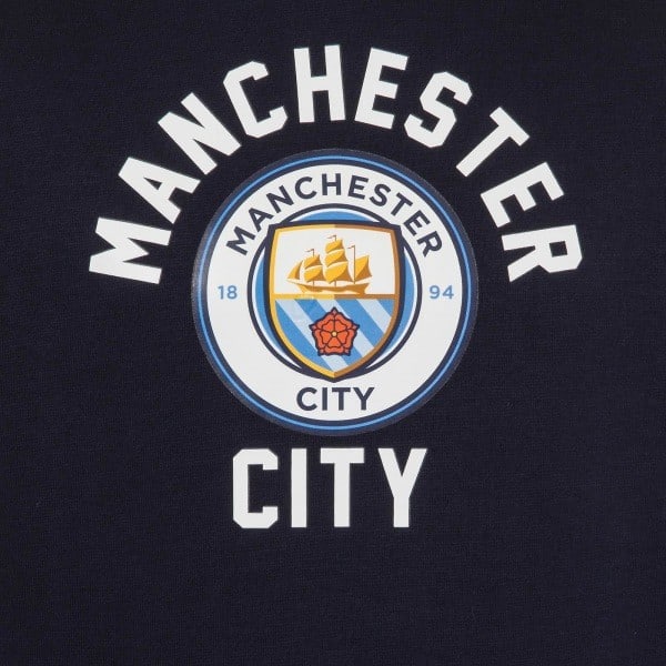 Manchester City Pojkar Hoodie Fleece Grafisk Barn OFFICIELL Fotbollspresent 150cm
